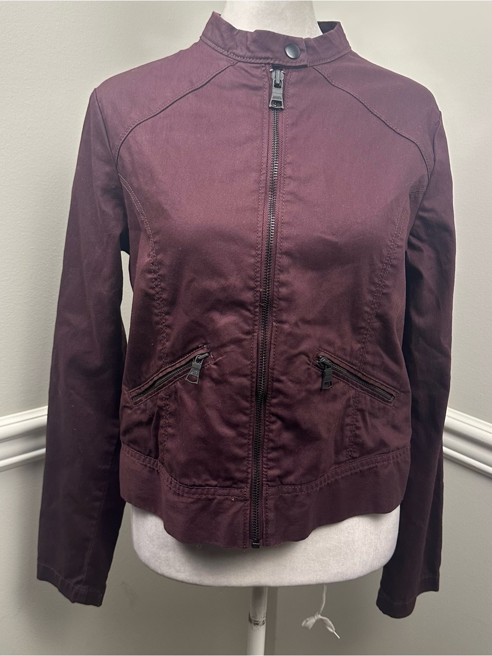 Banana Republic Plum Bomber Jacket S
